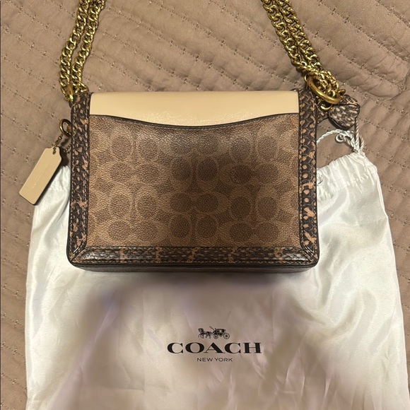 Coach Women's Cream and Brown Crossbody Bag - Picture 3 of 5